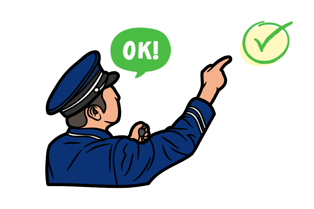 指差し確認(Pointing-and-Calling)のイメージ